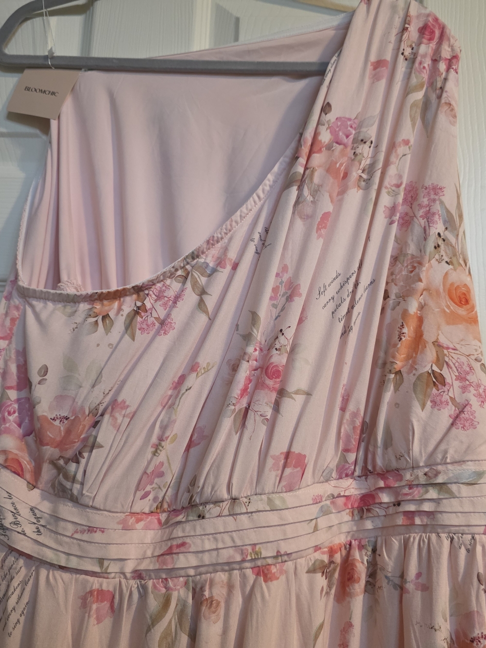 Blush Pink Floral Maxi Dress